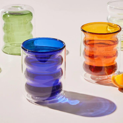 Colored Bubble Double Wall Cup