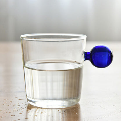 Colored Glass Knob Water Cup