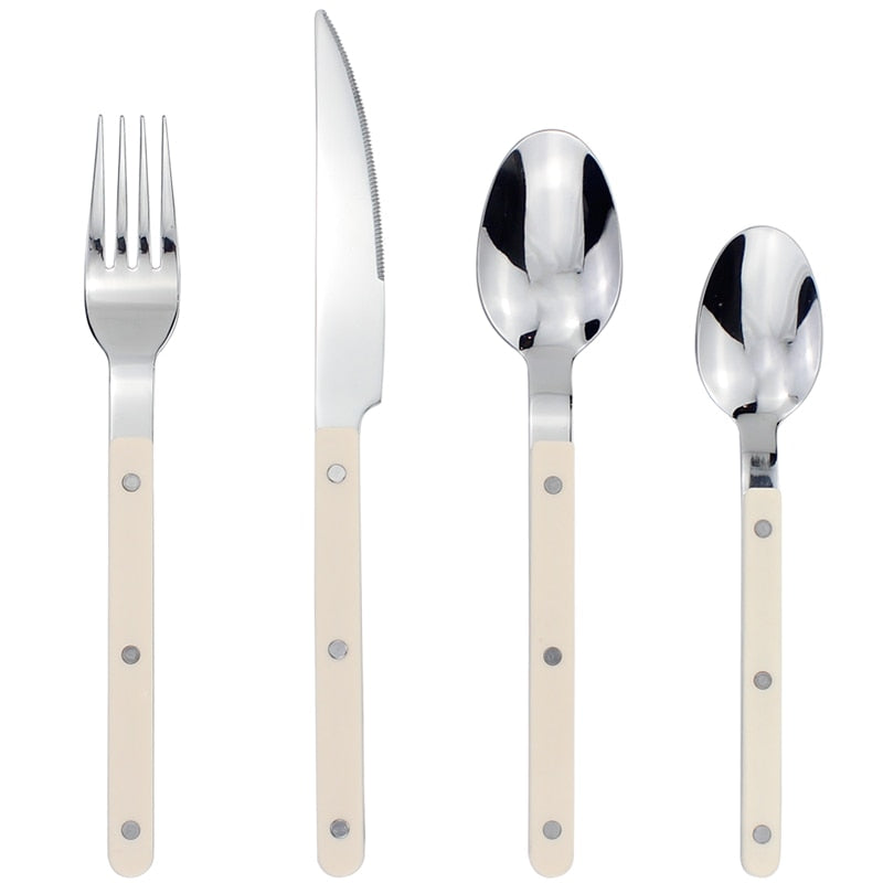 4 Set ABS Handle Stainless Steel Flatware