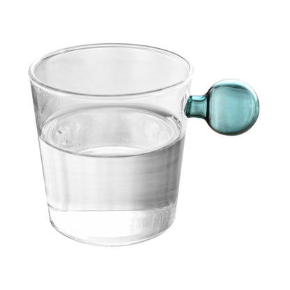 Colored Glass Knob Water Cup