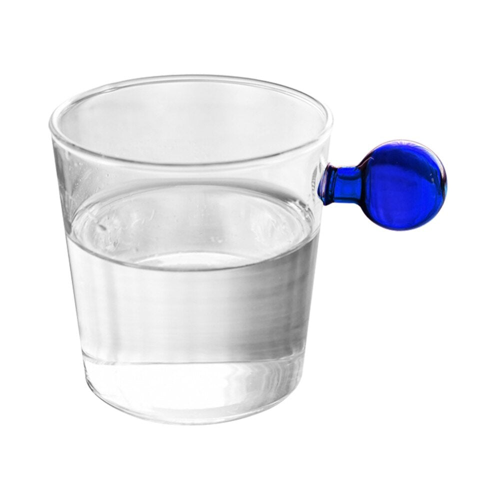 Colored Glass Knob Water Cup