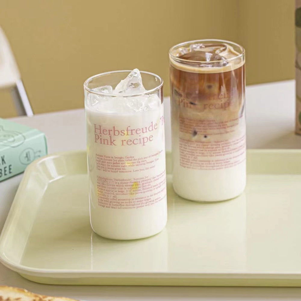 Cafe Recipe Letters Cups