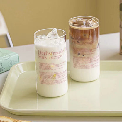 Cafe Recipe Letters Cups