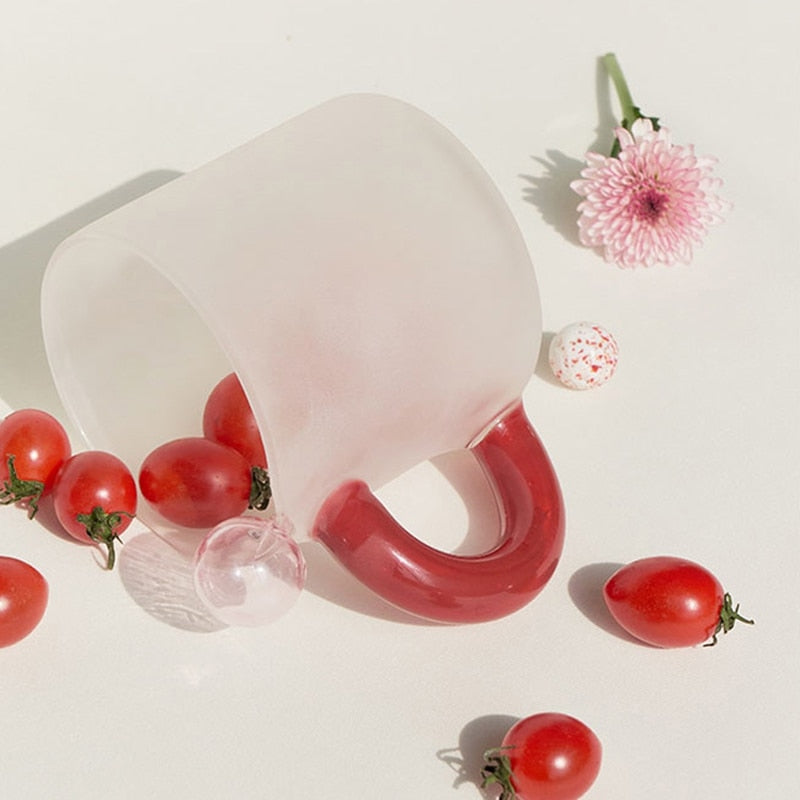 Frosted Candy Handle Mug